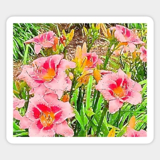 Summer lilies at Heritage Gardens Sticker